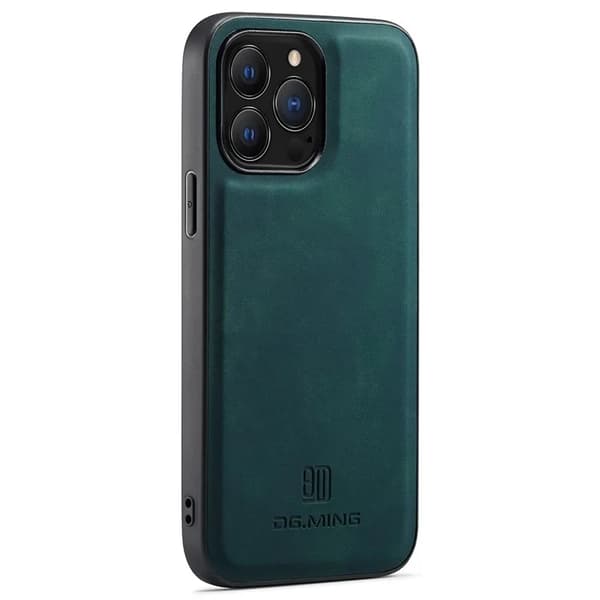 DG.MING Mobilskal till iPhone 16 Pro Max Hybrid Läder - Grön