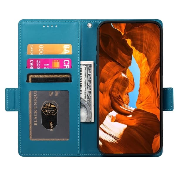 Samsung Galaxy S26 Ultra Plånboksfodral Konstläder - Blå