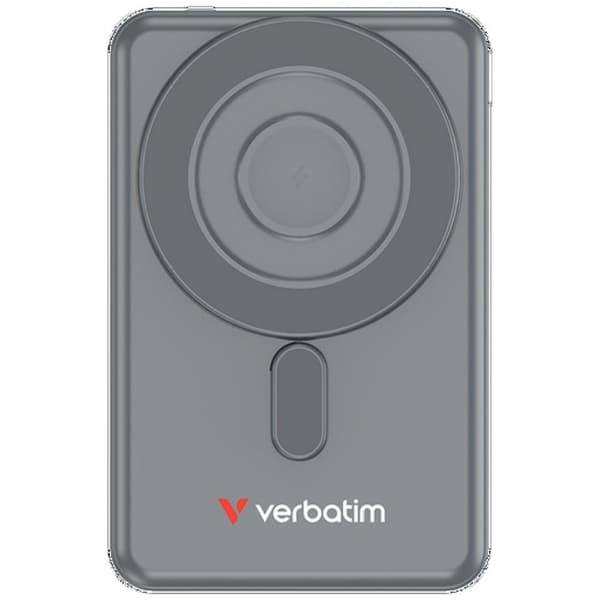 Verbatim MagSafe Powerbank 5000mAh 15W 2xUSB-C Kablar n Go - Grå