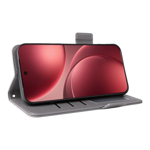 Oppo Find X9 Pro 5G Plånboksfodral Konstläder - Grå