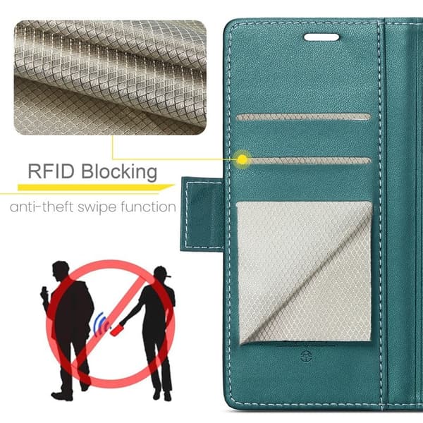 CASEME Plånboksfodral Konstläder för Samsung Galaxy S20 FE - Grön