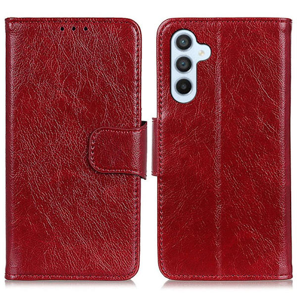 Plånboksfodral för Samsung Galaxy S26 Plus Äkta läder - Röd