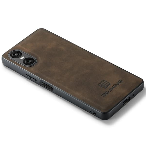 DG.MING Mobilskal till Sony Xperia 10 VI PU Läder Hybrid - Brun