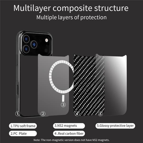 Mobilskal till iPhone 17 Pro Max MagSafe Aramid Fiber Twill - Blå Blå