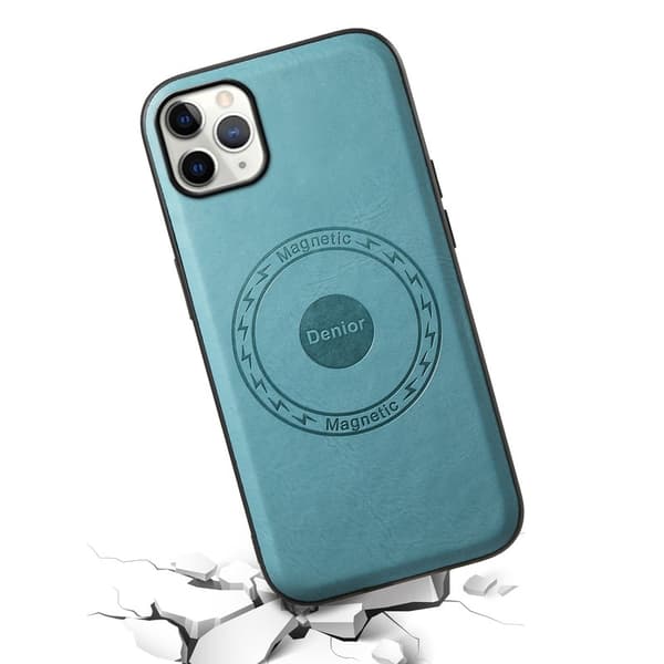 DENIOR Mobilskal till iPhone 11 Pro Max i PU-läder - Blå