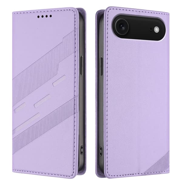 iPhone Air Plånboksfodral Punk Style Imprinted - Ljuslila Lila