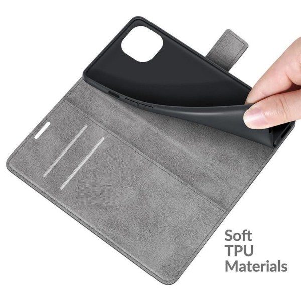 RFID-beskyttet tegnebogscover iPhone 13 Mini - Boom of Sweden Grey
