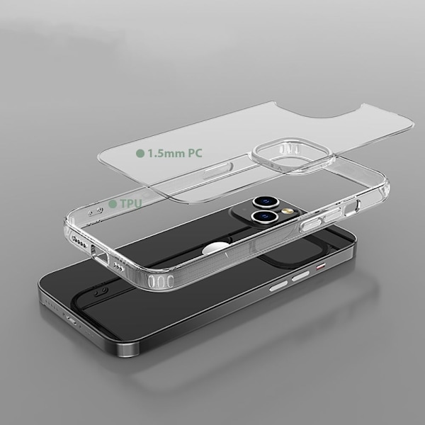 Tech-Protect iPhone 14 Skal Flexair Hybrid - Clear Transparent