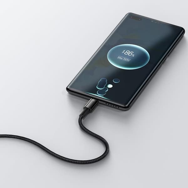 Baseus Tungsten USB-A til USB-C Kabel 100W 2m - Sort Black