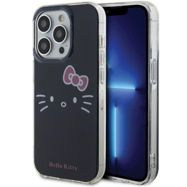 iPhone 15 Pro Max Mobilskal Hello Kitty IML Kitty Face - Svart