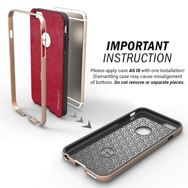 Caseology Bumper Frame Skal till Apple iPhone 6(S) Plus- Röd Röd