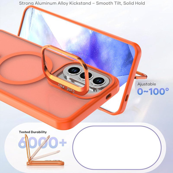 Mobilskal för Samsung Galaxy S26 Magnetiskt Fällbart Ställ - Orange