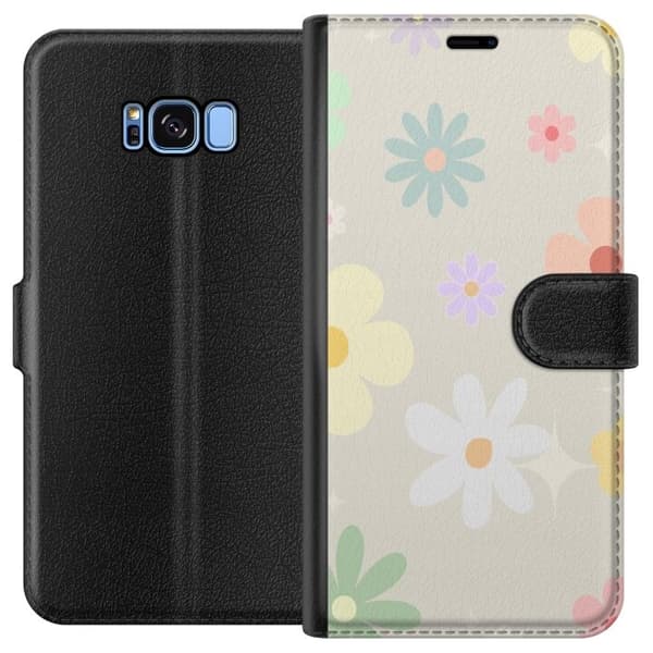 Plånboksfodral till Samsung Galaxy S8 med fejdande blommor