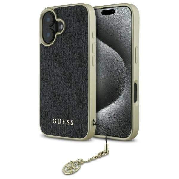 Guess Mobilskal till iPhone 16 Plus 4G Charms Collection - Svart Svart