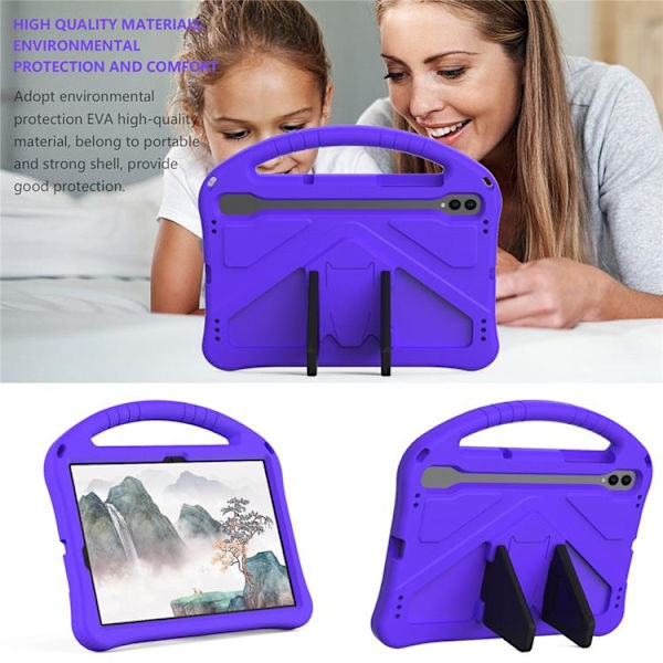 Mobilskal till Galaxy Tab S10 FE Plus Kickstand Shockproof - Lila
