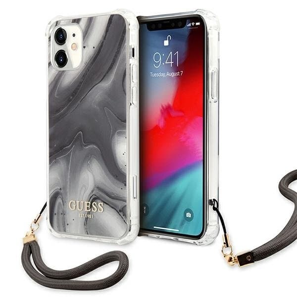 Guess Marble Collection Skal iPhone 12 Mini - Harmaa Grey