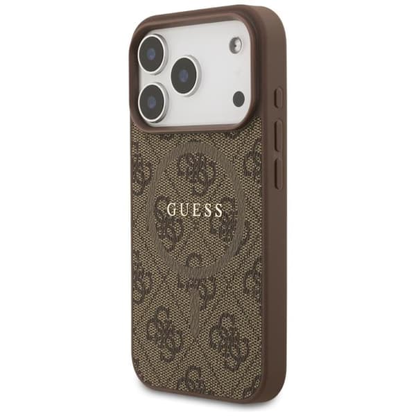 Guess Mobilskal till iPhone 17 Pro MagSafe 4G Ring Classic Logo - Brun Brun