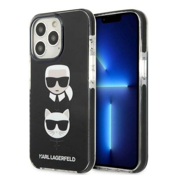 KARL LAGERFELD iPhone 13 Pro Max Cover Karl & Choupette Head - Sort