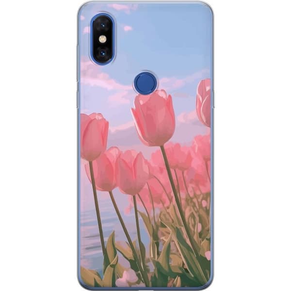 Mobilskal till Xiaomi Mi Mix 3 med Rosa Tulpaner