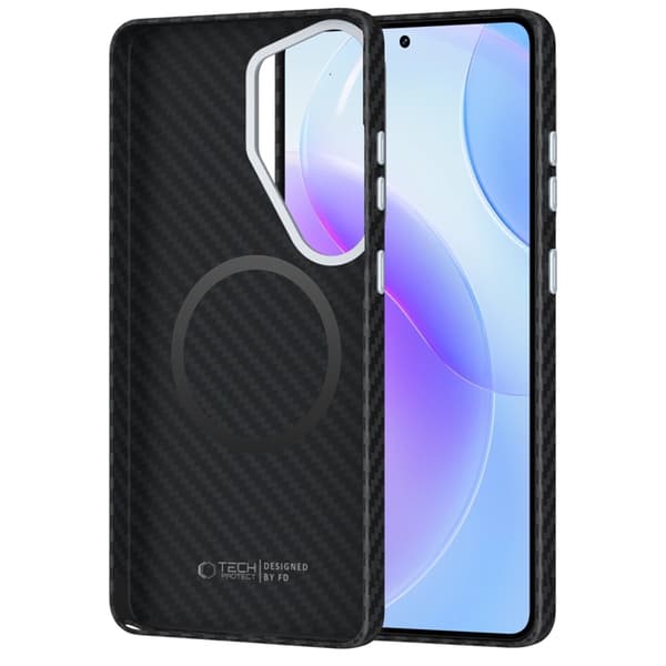 Tech-Protect Telefontaske til Galaxy S26 Ultra Magsafe Ion Carbon - Sort/Sølv Svart