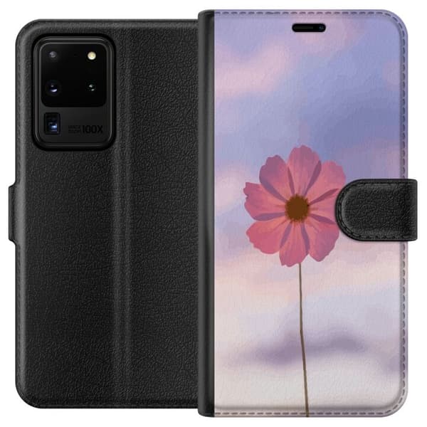 Plånboksfodral till Samsung Galaxy S20 Ultra med Rosa blomma