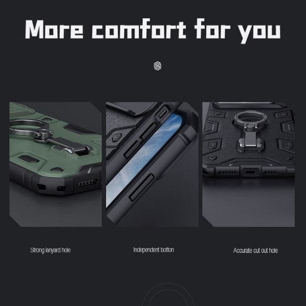 Nillkin iPhone 14 Pro Max Cover Ringholder Armor Pro - Sort