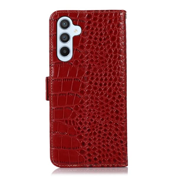 Samsung Galaxy S26 / S26 Pro Plånboksfodral RFID Skydd Äkta Läder - Röd