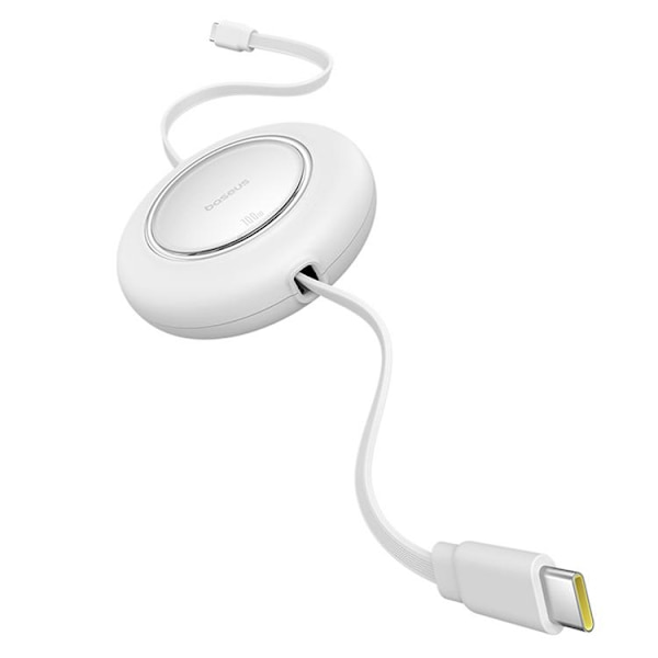 Baseus Infällbar USB-C till USB-C 100W Kabel 2m Free2Pull Mini Vit