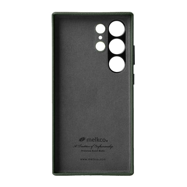 MELKCO Mobilskal till Samsung Galaxy S24 Ultra Äkta Läder + PC - Grön
