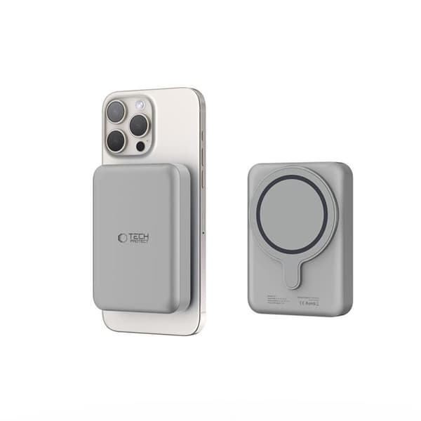 Tech-Protect Magsafe Trådløs Powerbank 10000mAh - Titanium