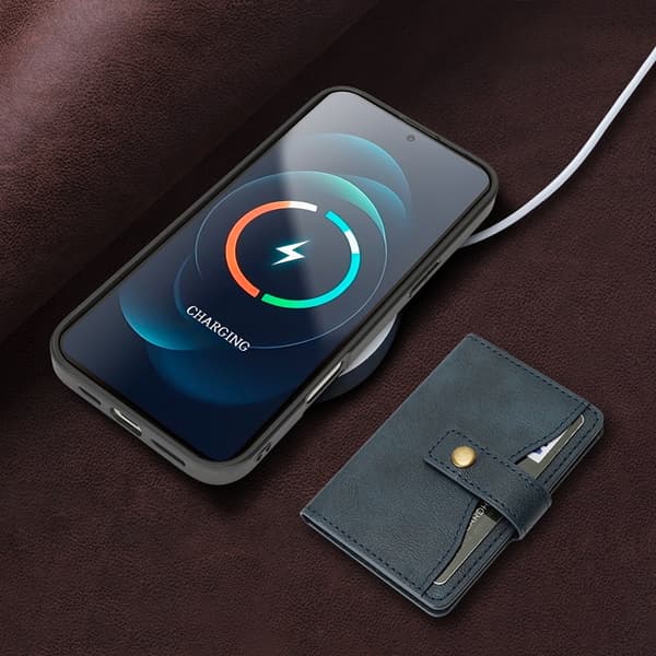 Mobilskal till iPhone 16 MagSafe Detachable Korthållare Blå