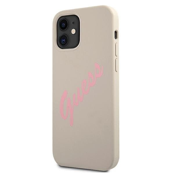 Guess Skal iPhone 12 Mini Silikon Vintage - Rosa/Harmaa Pink