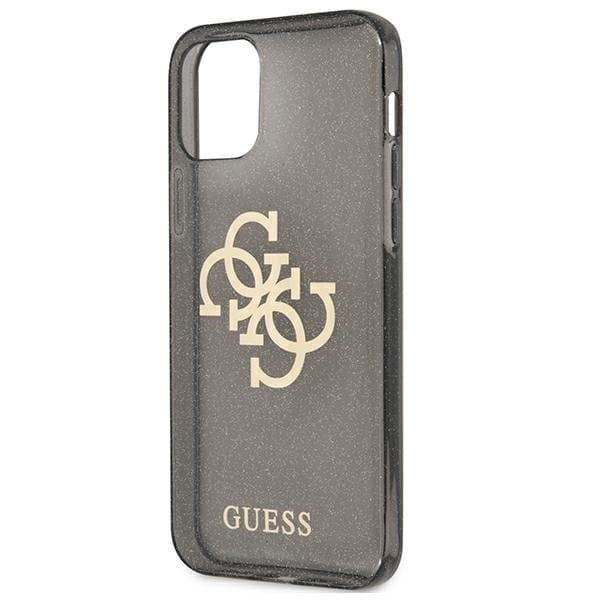Guess iPhone 12 Pro Max Skal Glitter Logo - Sort Black