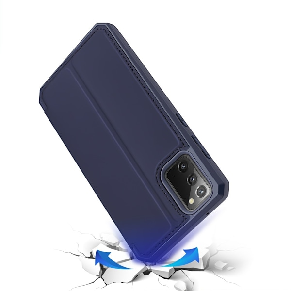DUX DUCIS Læderetui Til Samsung Galaxy Note 20 - Blå Blue