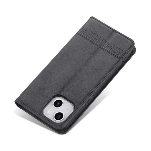 AZNS iPhone 14 Plus Plånboksfodral Konstläder - Svart