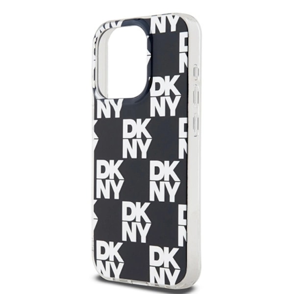 DKNY iPhone 15 Pro Mobilskal IML Checkered Mono Pattern Svart