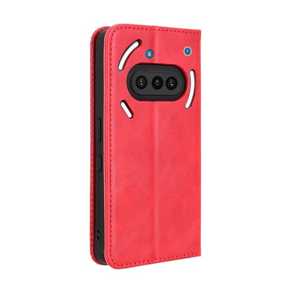 Nothing Phone (3a) Plånboksfodral Retro Kickstand - Röd Röd