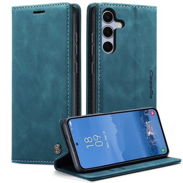 CASEME 013 Plånboksfodral för Samsung Galaxy S25 FE - Blå