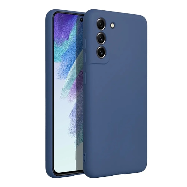 Galaxy S21 FE Cover Forcell Silikon Lite Blød Plast - Blå Blå