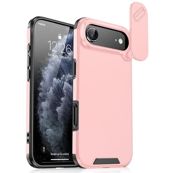Mobilskal till iPhone Air Slide Kamera - Rosa Rosa