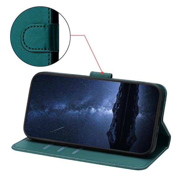 Plånboksfodral för Samsung Galaxy S26 Plus Konstläder Stativ - Grön
