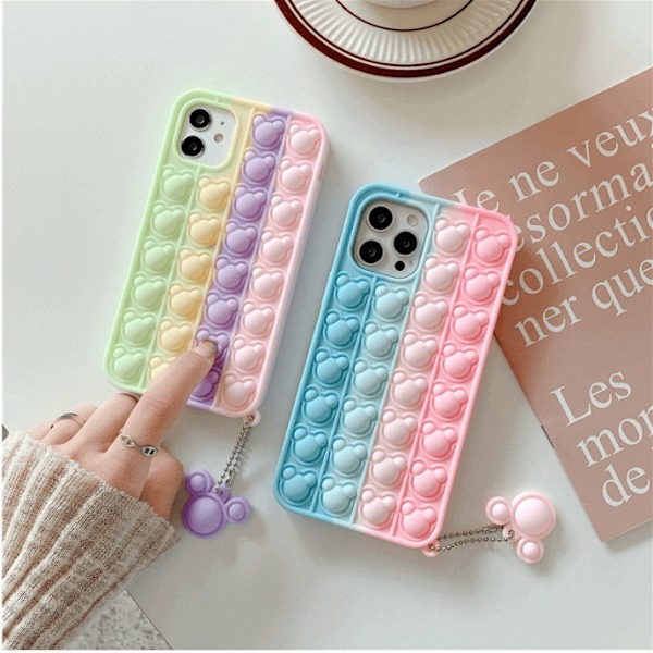 Panda Pop it Fidget Multicolor Skal till iPhone 13 Pro Max - Lila