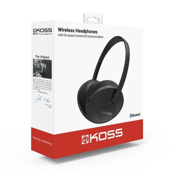 KOSS Hovedtelefoner On-Ear KPH7 Wireless Mic - Sort Black