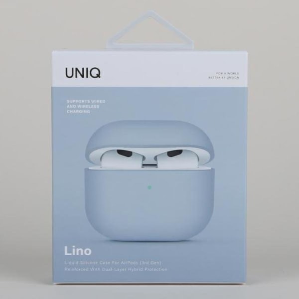 UNIQ AirPods 3 Shell Lino Silicone - sininen