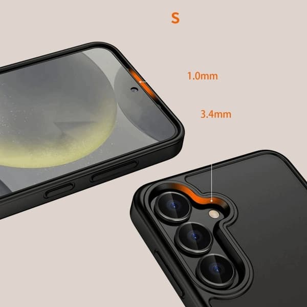 Tech-Protect Telefontaske til Galaxy S25 Edge Magmat - Matt Sort Svart