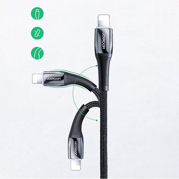 Joyroom Lightning Kabel USB-C 20W 2.4A 1.2m - Röd Röd