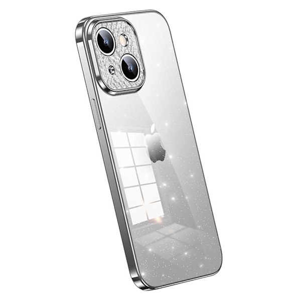 SULADA Mobilskal till iPhone 13 Electroplating Glitter Rhinestone Vit
