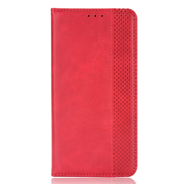 OnePlus 15 5G Plånboksfodral Retro Texture Konstläder Röd