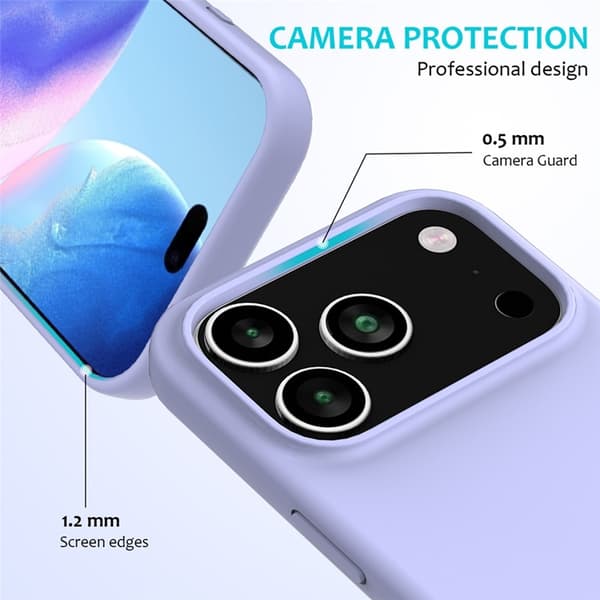 Mobilskal till iPhone 17 Pro Max Liquid Silikon - Lila Lila
