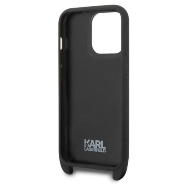 Karl Lagerfeld iPhone 14 Pro Skal med halsband Plaque Logo Strap
